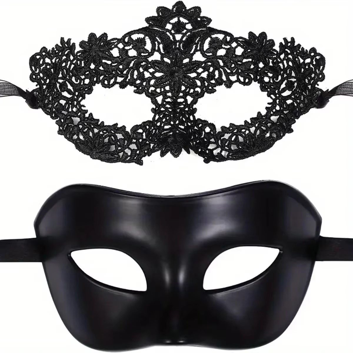 2pcs Elegant Black Lace Masque - Black Face Mask Pack review and price