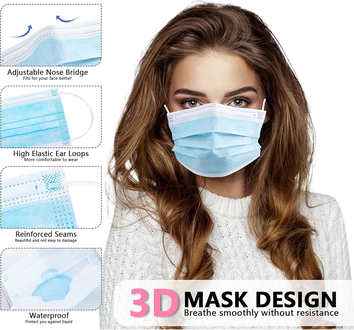 100pcs blue disposable protect - Disposable Mask Blue review and price