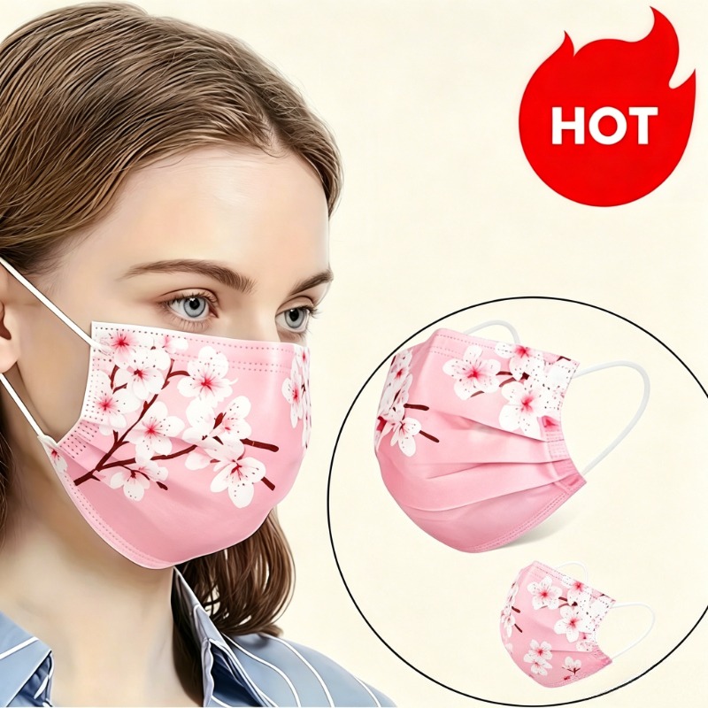 10pcs Floral Star Print Face M - Cloth Face Mask Washable review and price