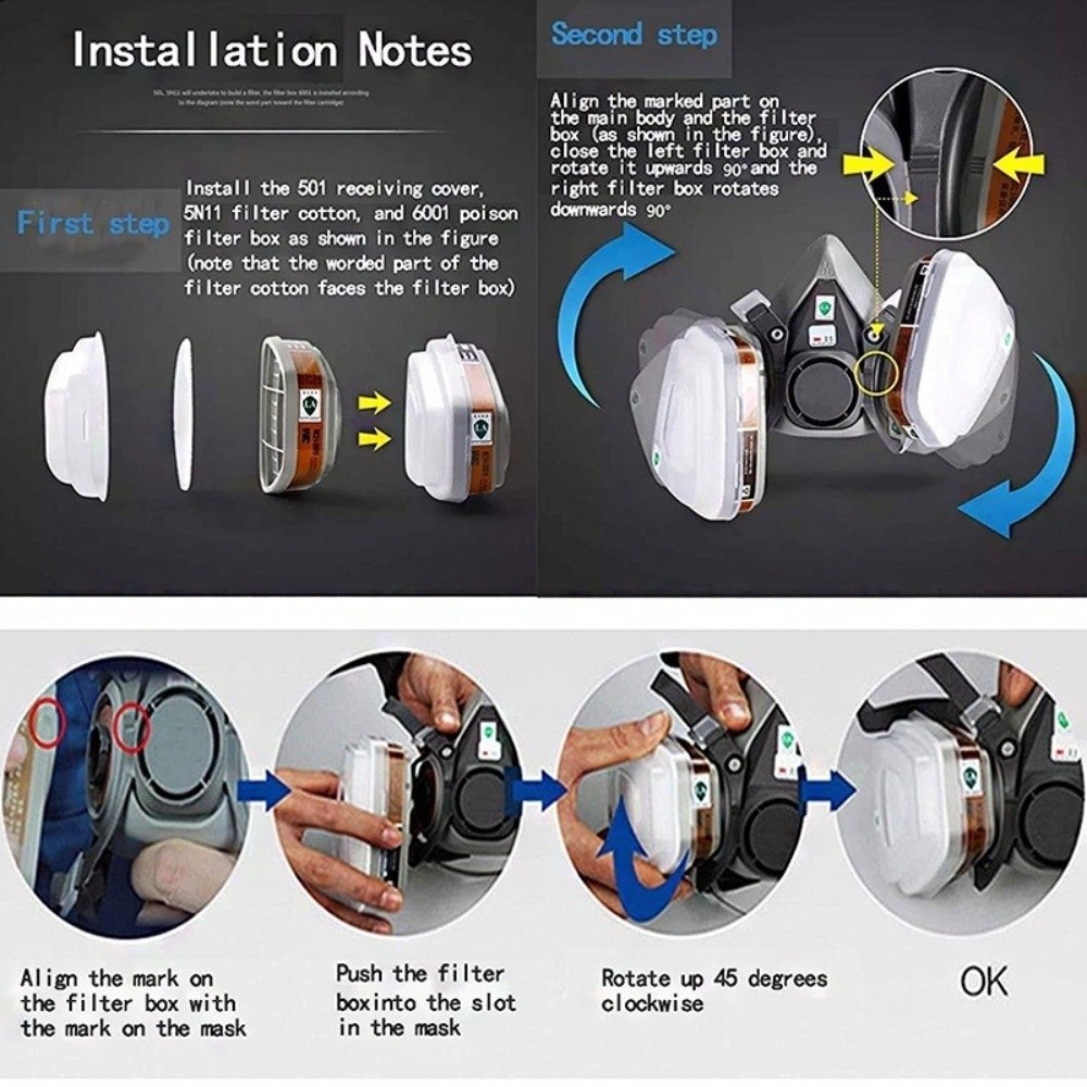 Reusable ‌Half-face Profession - Respirator Half Face review and price