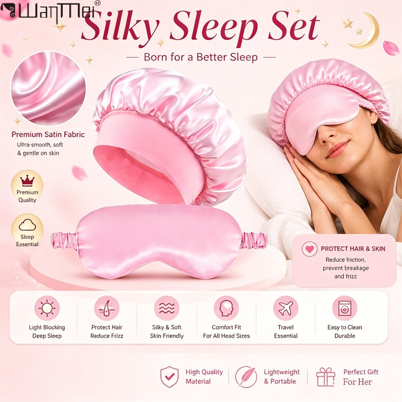 Satin Bonnet Sleep Eye Mask  - Mask Lanyard Adjustable review and price