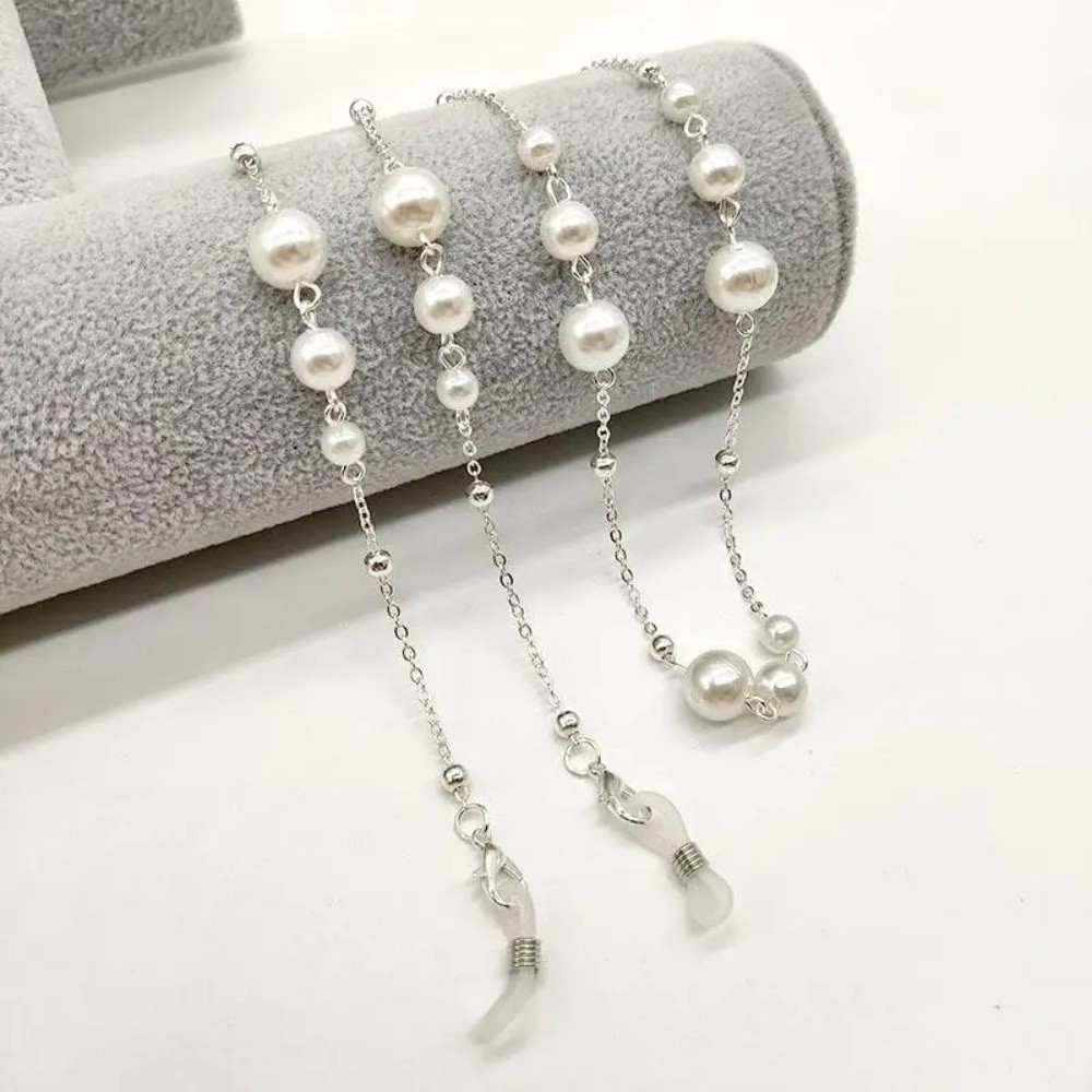 Trendy Pearl Beaded Sunglass C - Mask Lanyard Adjustable review and price