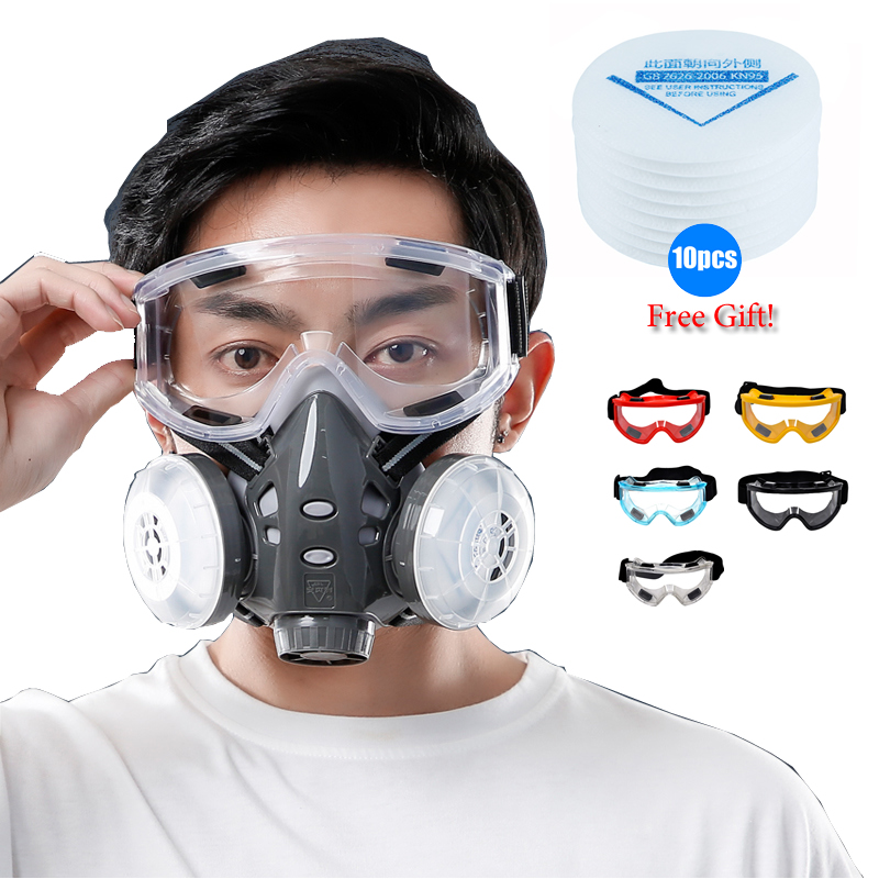 Half Face Dust Mask Safety Gog - Kn95 Respirator Mask review and price