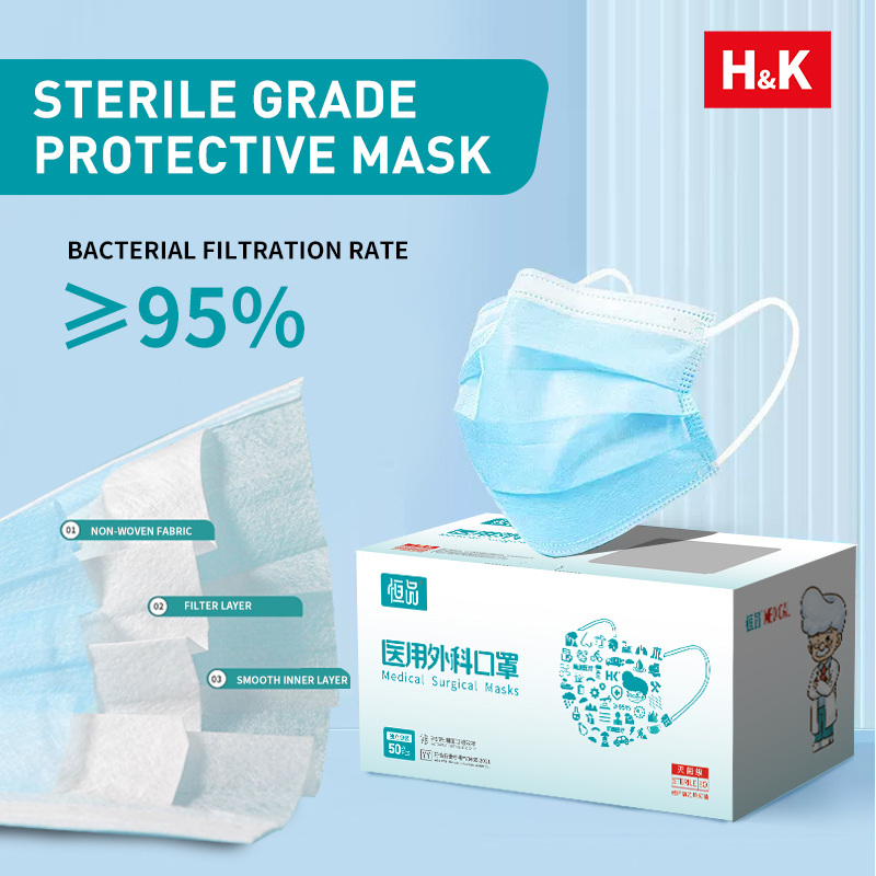 50/100 PCS Box Blue Face Masks - Disposable Mask Blue review and price