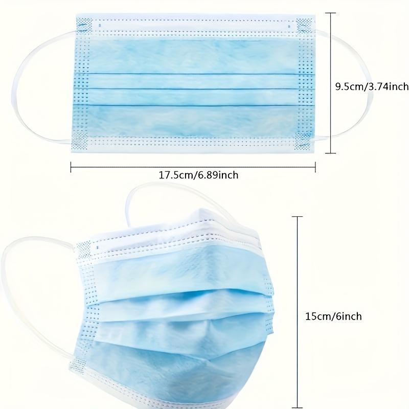 200Pcs Thickened Blue Disposab - Disposable Mask Blue review and price