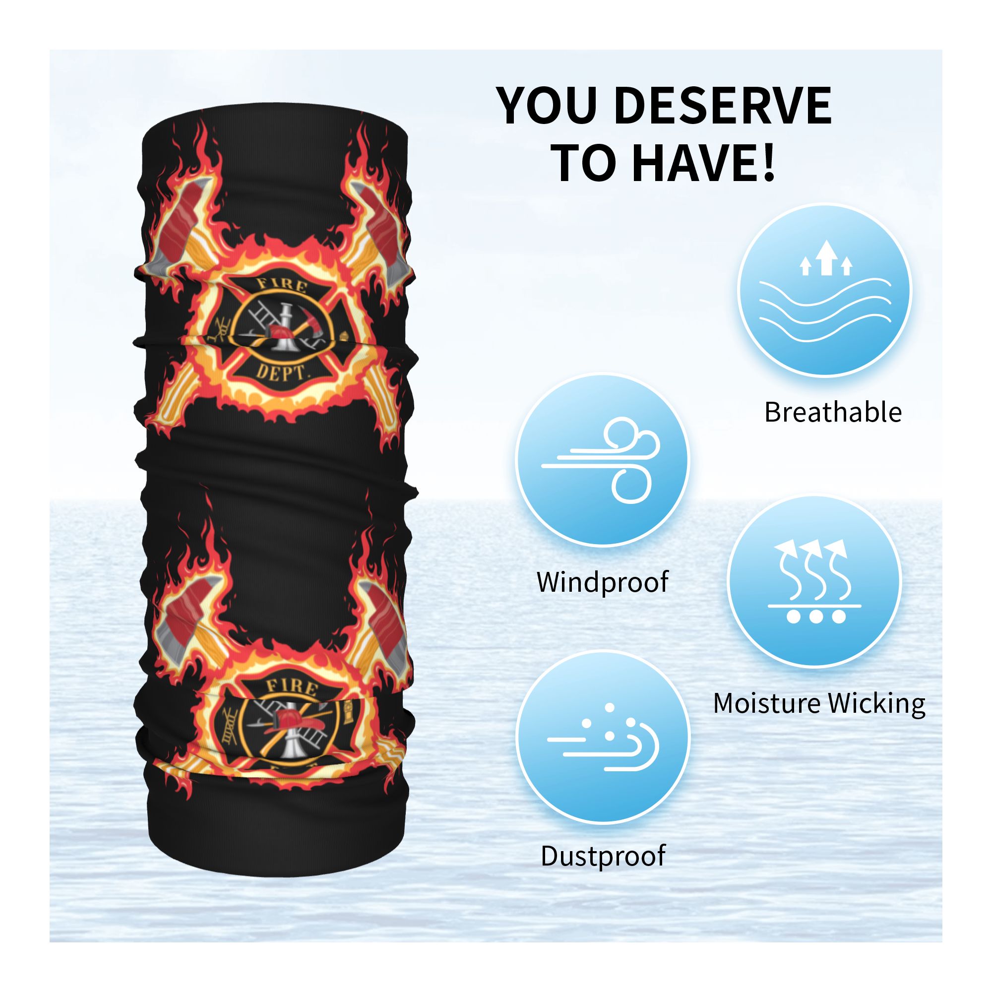 Custom Firefighter Cross Banda - Neck Gaiter Face Cover review and price