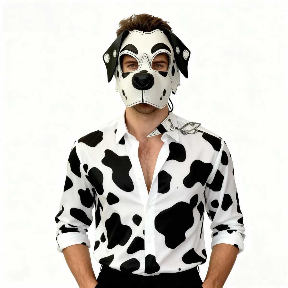 Leather Dalmatian Dog Half Fac - Respirator Half Face review and price