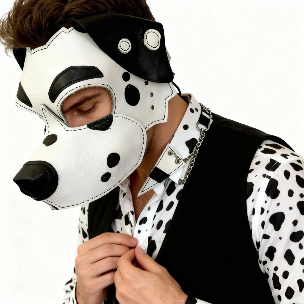 Leather Dalmatian Dog Half Fac - Respirator Half Face review and price