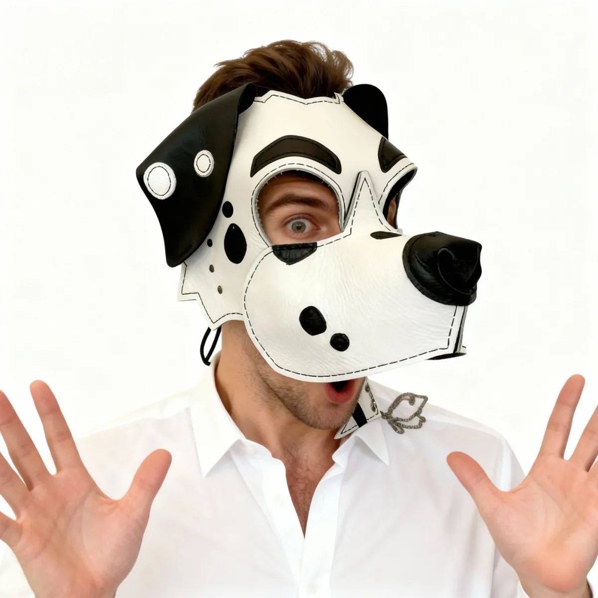 Leather Dalmatian Dog Half Fac - Respirator Half Face review and price