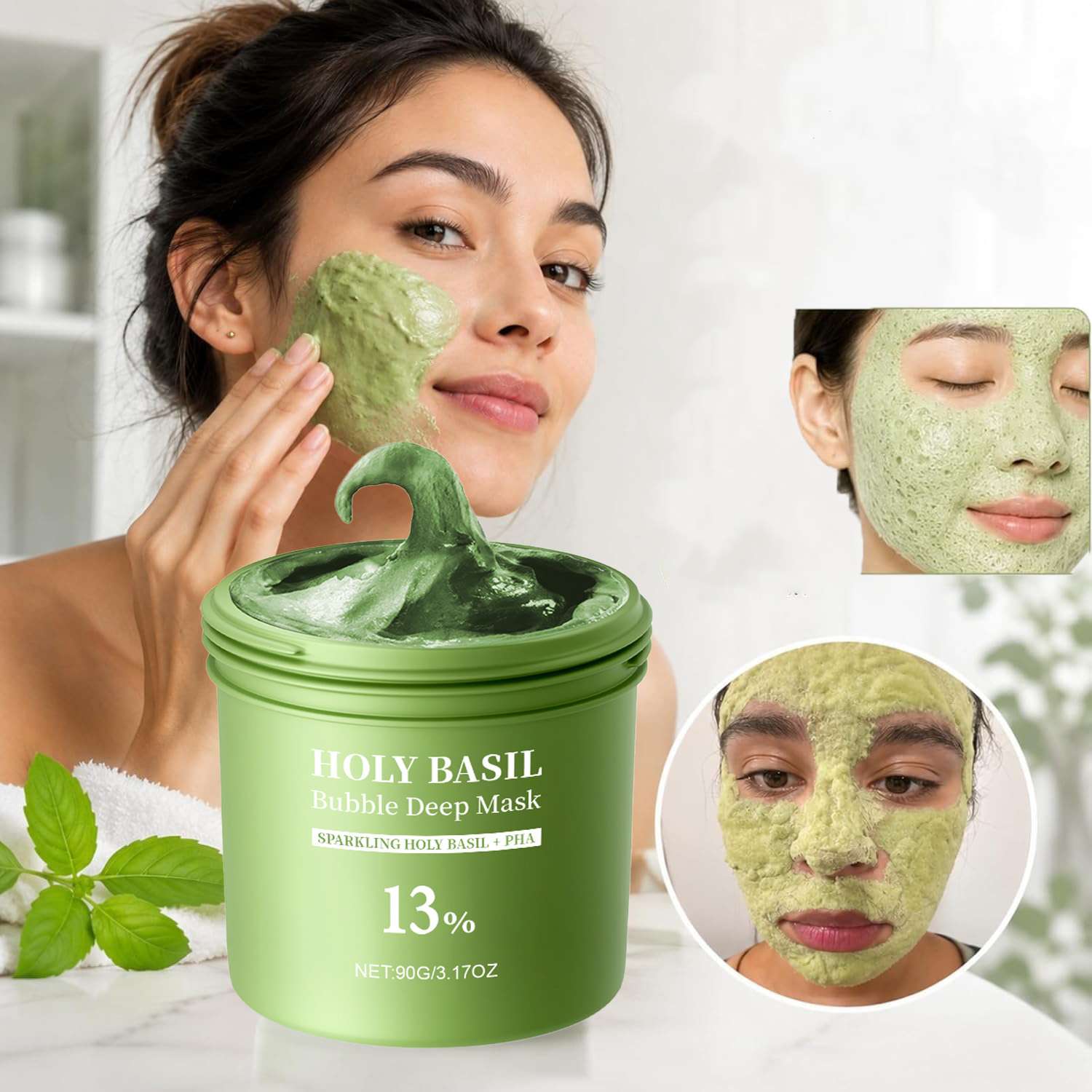 Holy Basil Bubble Deep Mask Cl - Dust Mask Construction review and price