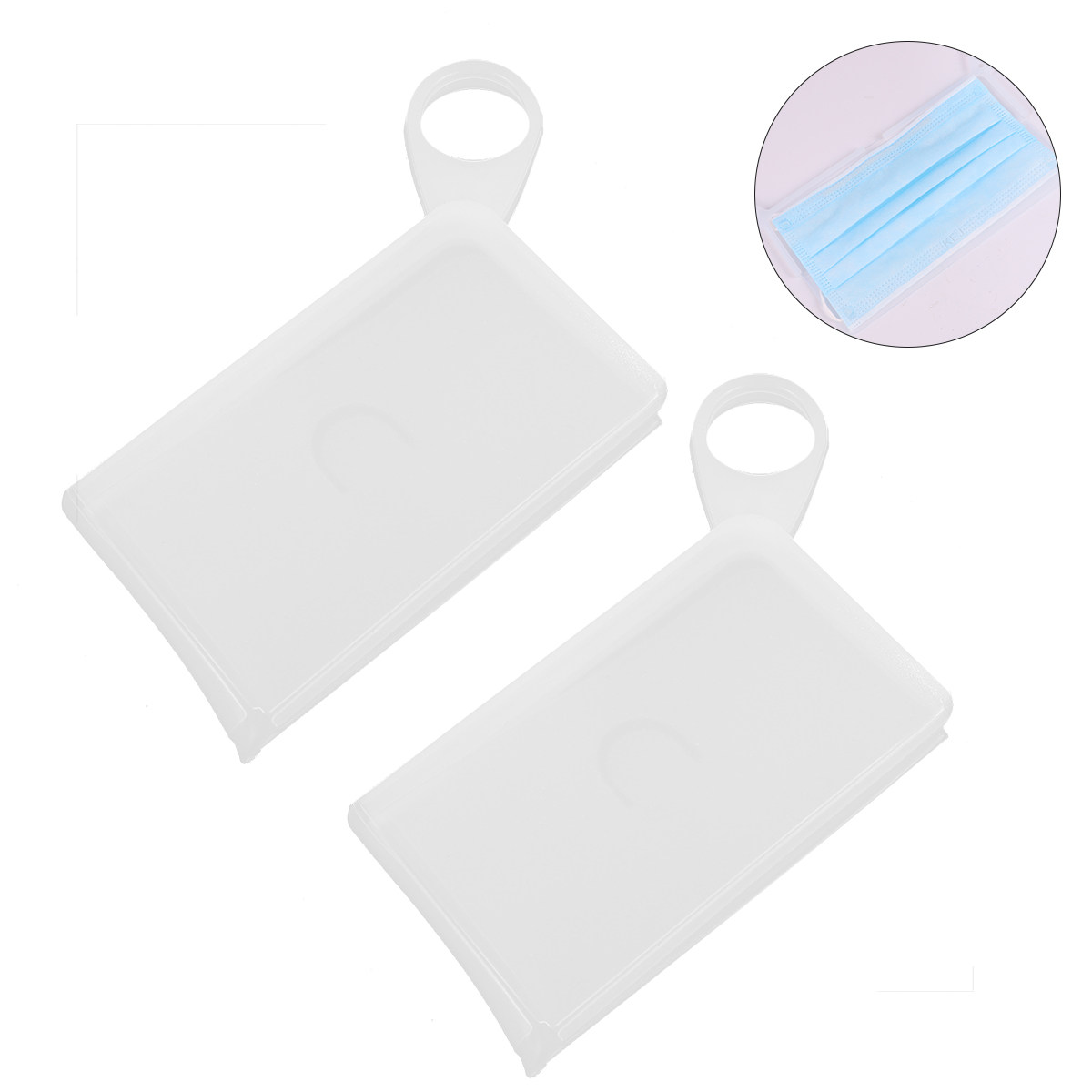 2Pcs Food Grade Silicone Mask  - Face Mask Storage Box review and price