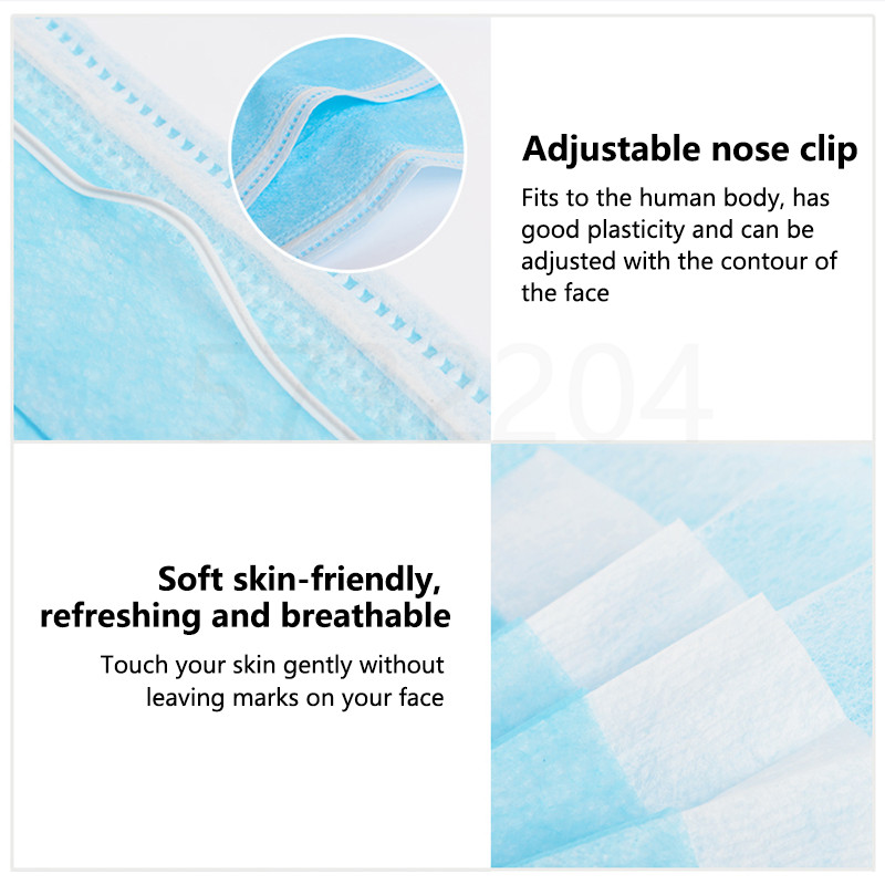10/50/100/200PCS Disposable Ma - Disposable Mask Blue review and price