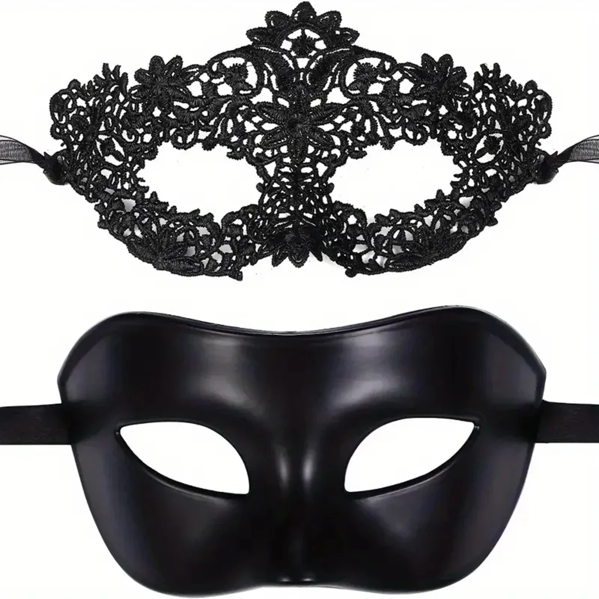 2pcs Elegant Black Lace Masque - Black Face Mask Pack review and price