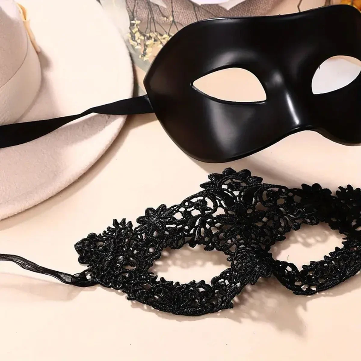 2pcs Elegant Black Lace Masque - Black Face Mask Pack review and price