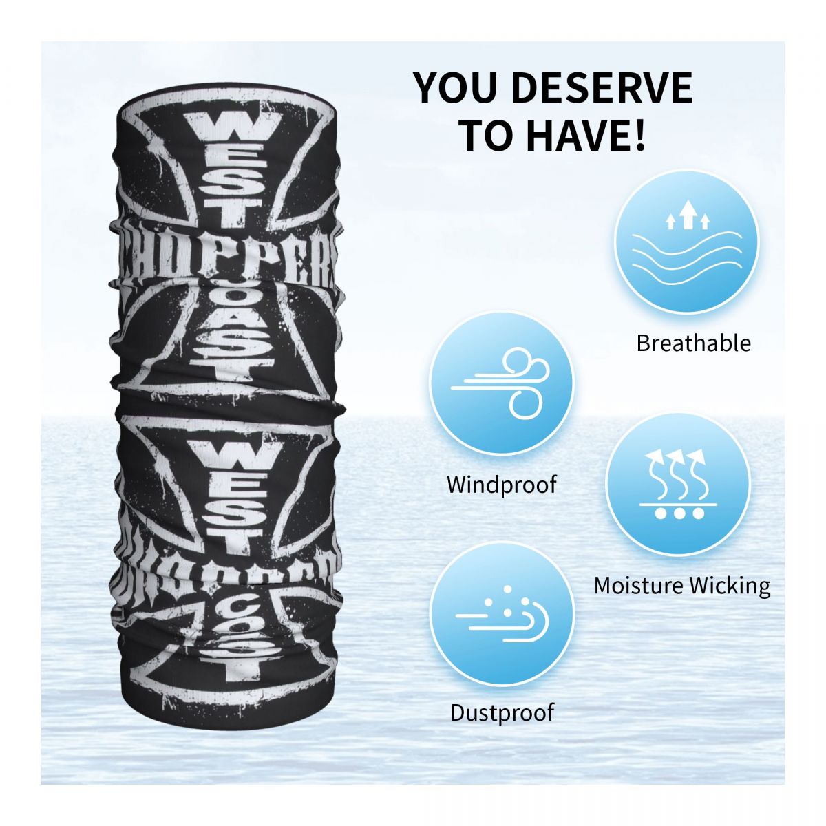 West Coast Iron Cross Choppers - Neck Gaiter Face Cover review and price
