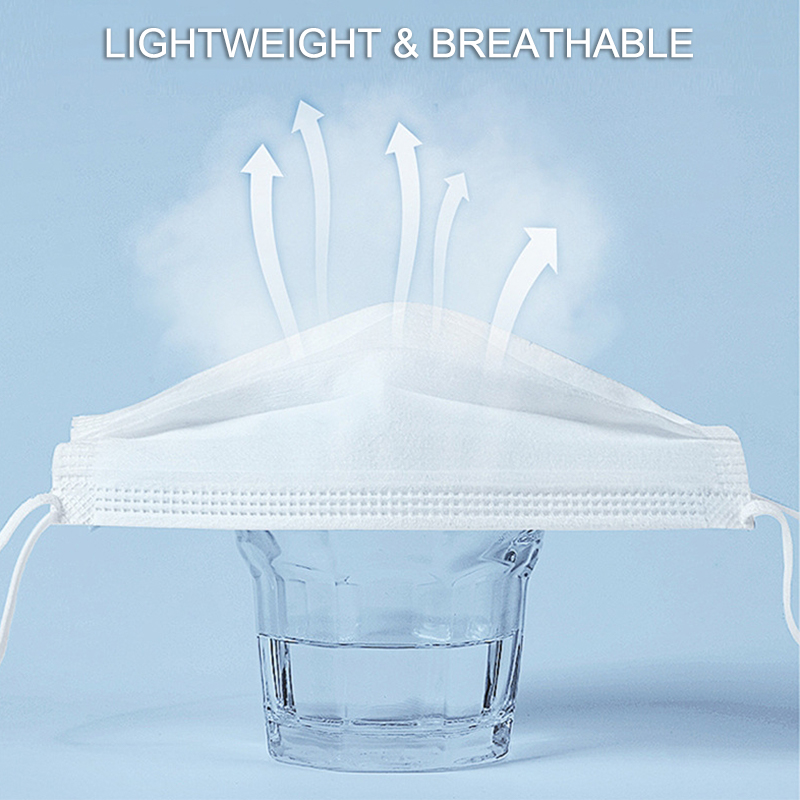 50Pcs 3-layer Mask Face Masks  - Disposable Mask Blue review and price